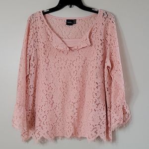 Rafaella NWOT Pink Lace Top PL